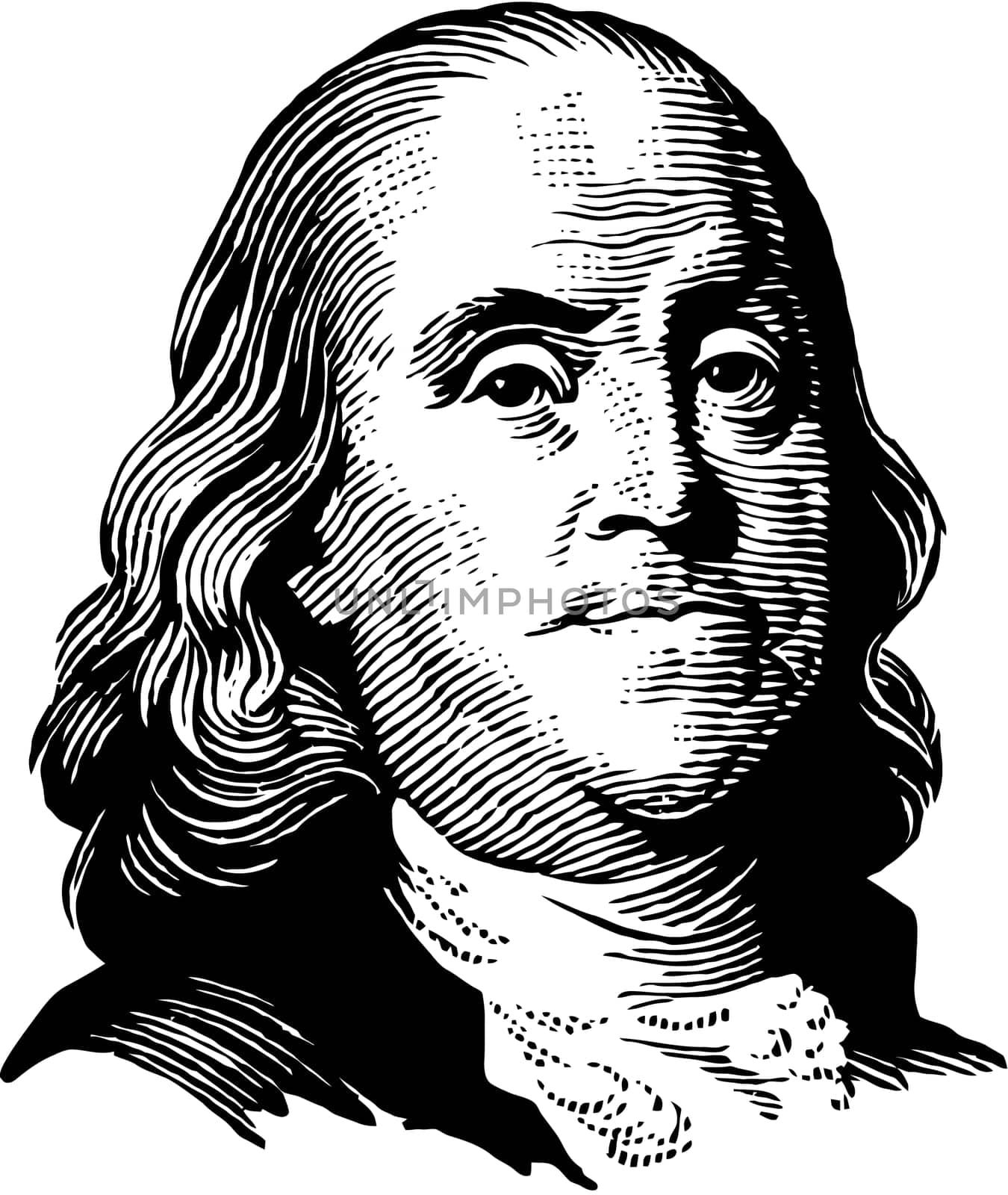 benjamin franklin national memorial president dollar america illustration