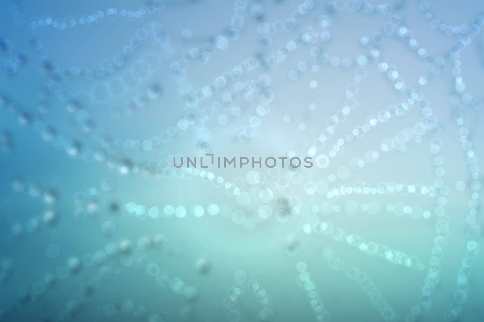 Abstract soft blue rain drops background texture with blurred bokeh lights. Beautiful blue texture.