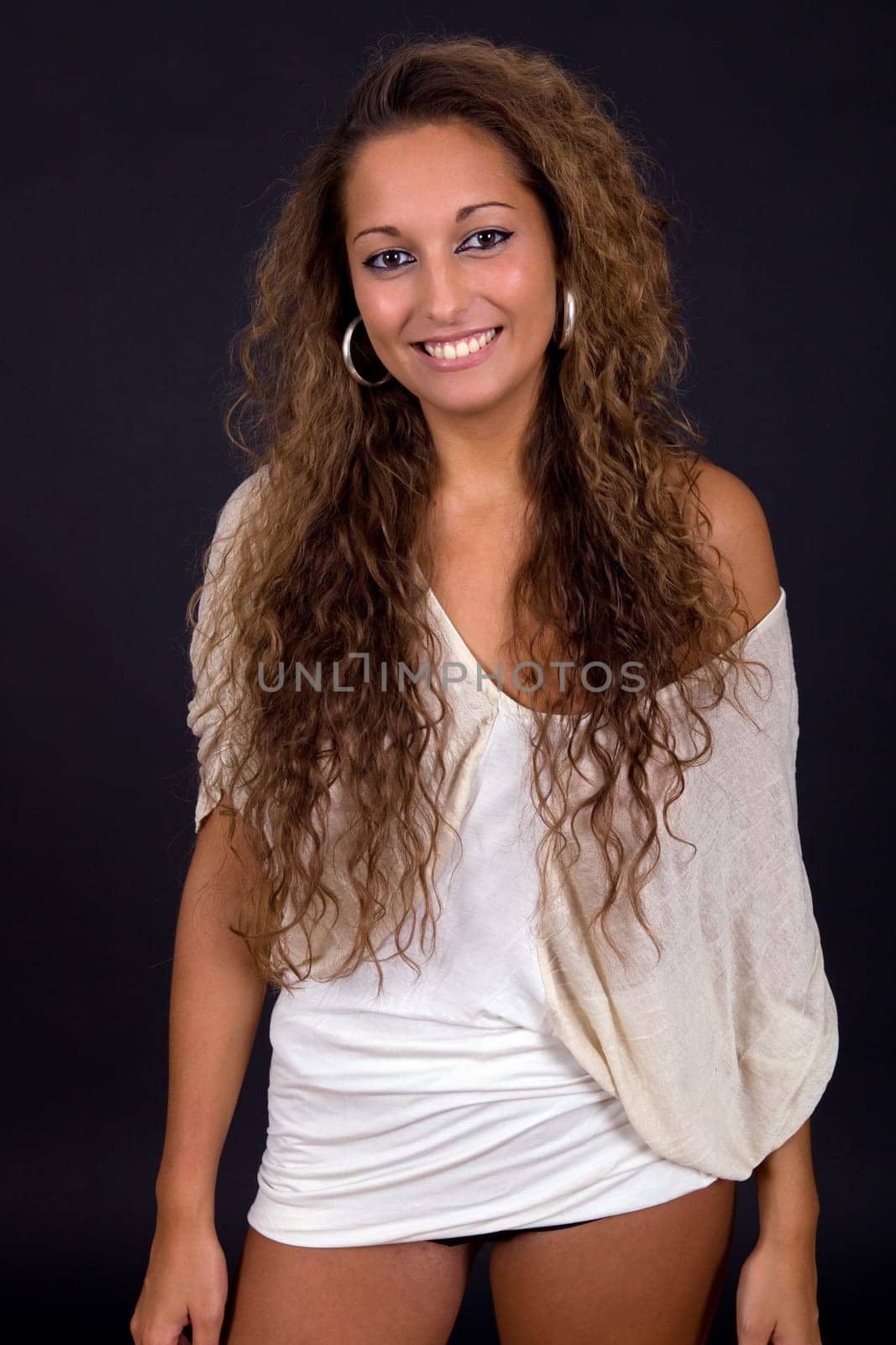 an young beautiful woman close up portrait