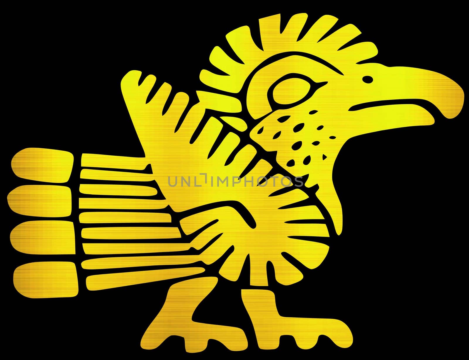 maya civilization aztec bird animal tribal ancient culture golden illustration