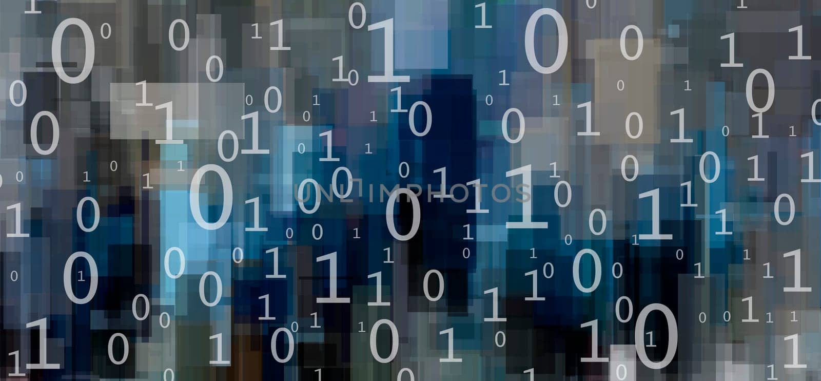Modern Abstract of lines and squares. Binary code