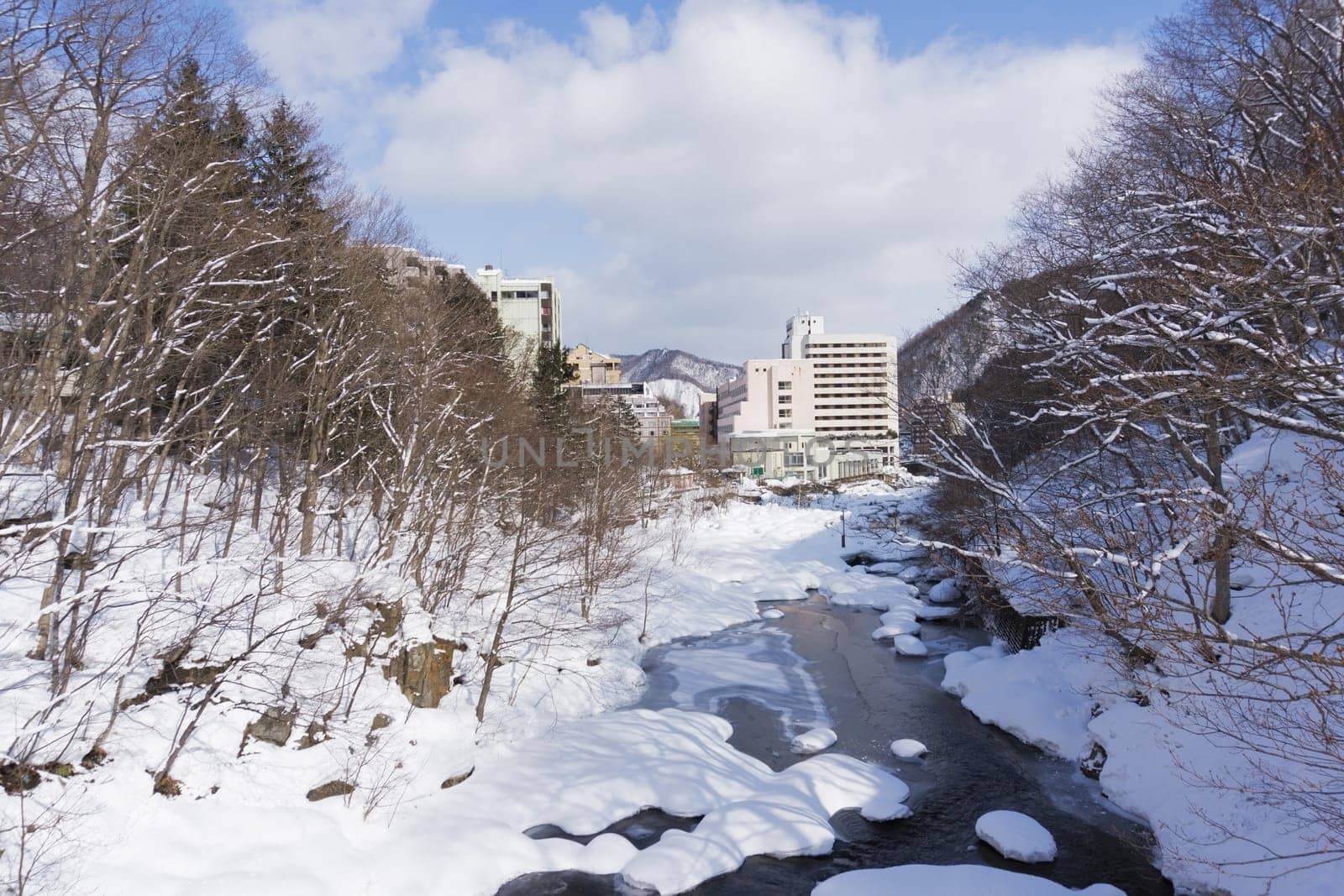 Jozankei Onsen is located inside Shikotsu-Toya National Park between the high cliffs of the Toyohira River. The town is only one hour outside central Sapporo, making it a popular side trip from the city. It is one of the most popular places for tourist.