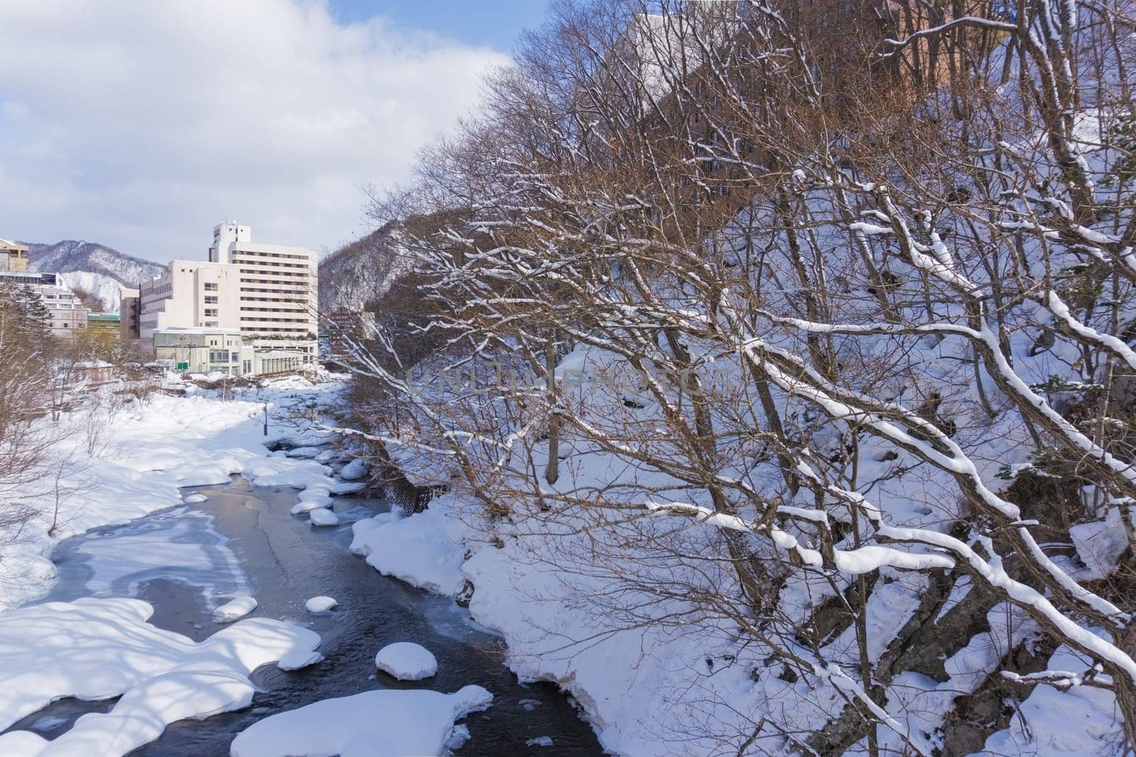 Jozankei Onsen is located inside Shikotsu-Toya National Park between the high cliffs of the Toyohira River. The town is only one hour outside central Sapporo, making it a popular side trip from the city. It is one of the most popular places for tourist.