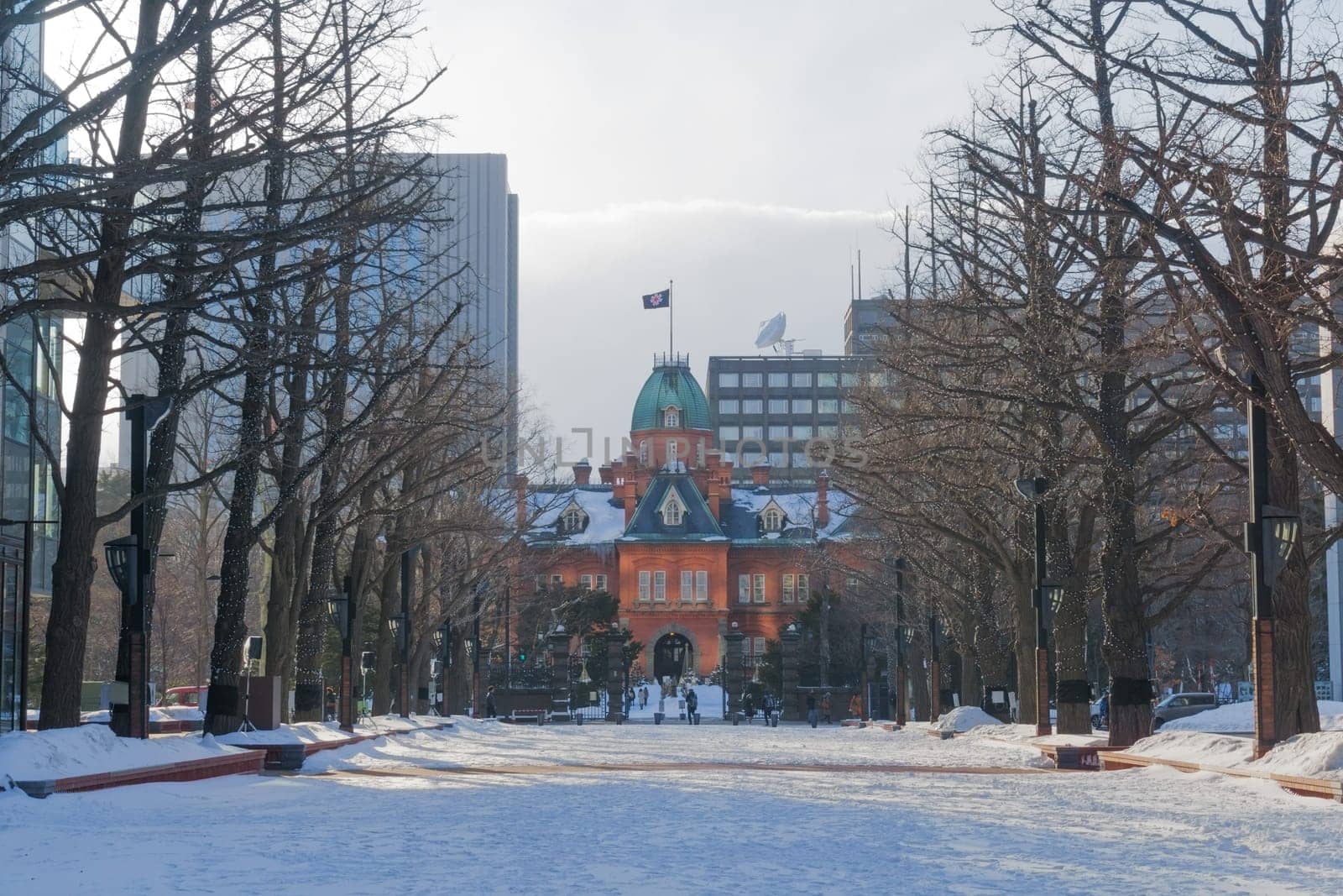 The Former Hokkaido Government Office is Hokkaido’s best-known symbol and the red star on its exterior wall is the symbol of the Hokkaido Development Commission. The ginko trees in front of building change color in autumn.