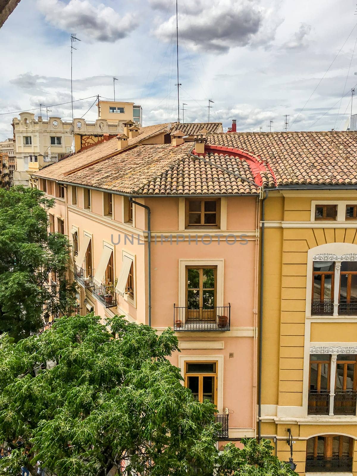 colorful houses of the city Valencia Spain