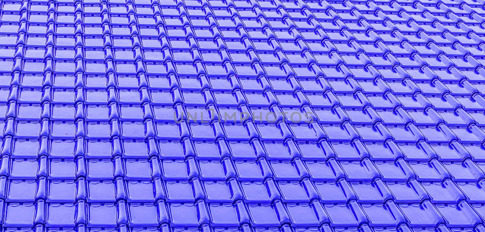 modern deep neon blue glossy rooftop tiling texture background