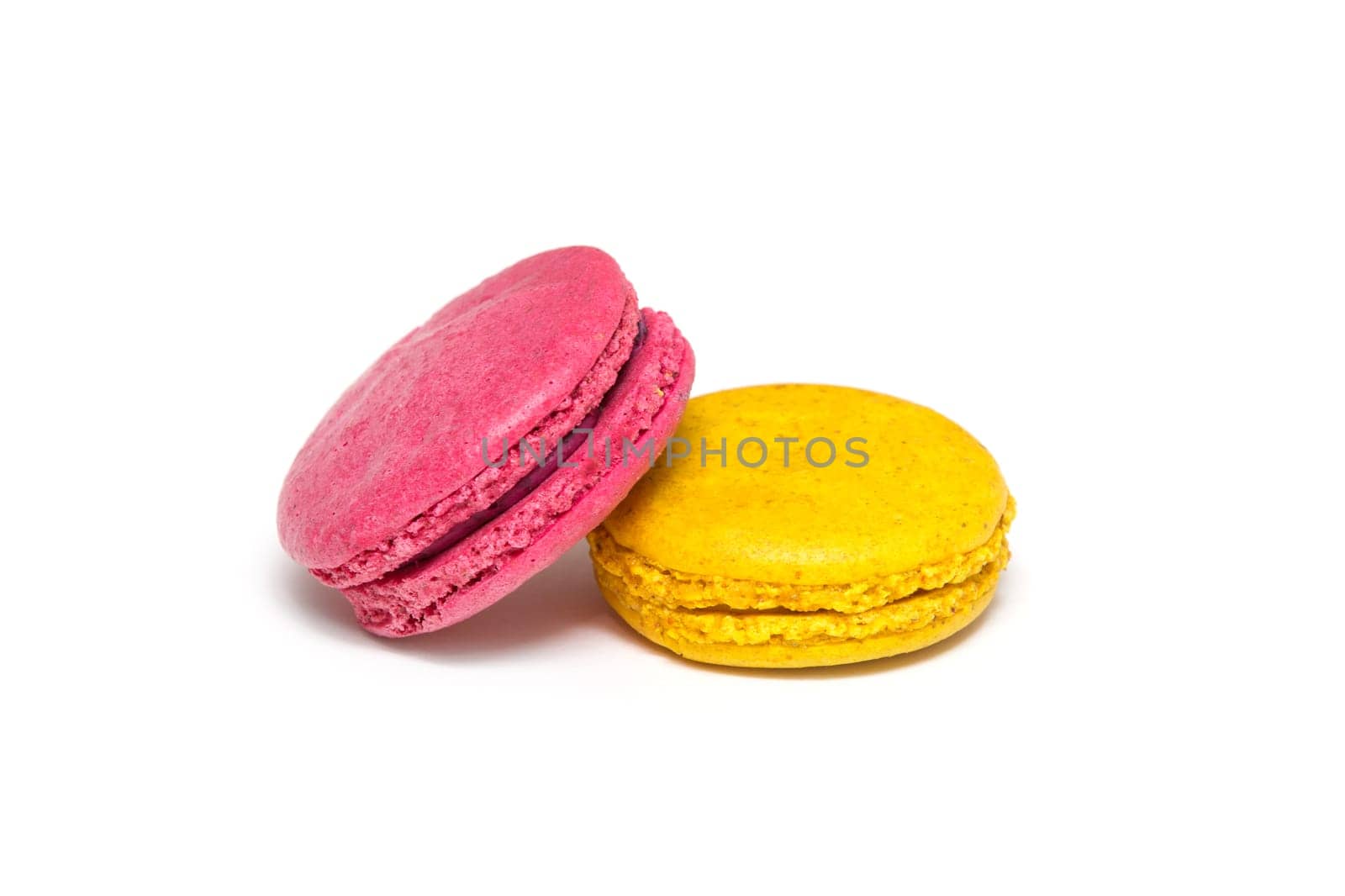 A french sweet delicacy, macaroons variety closeup.