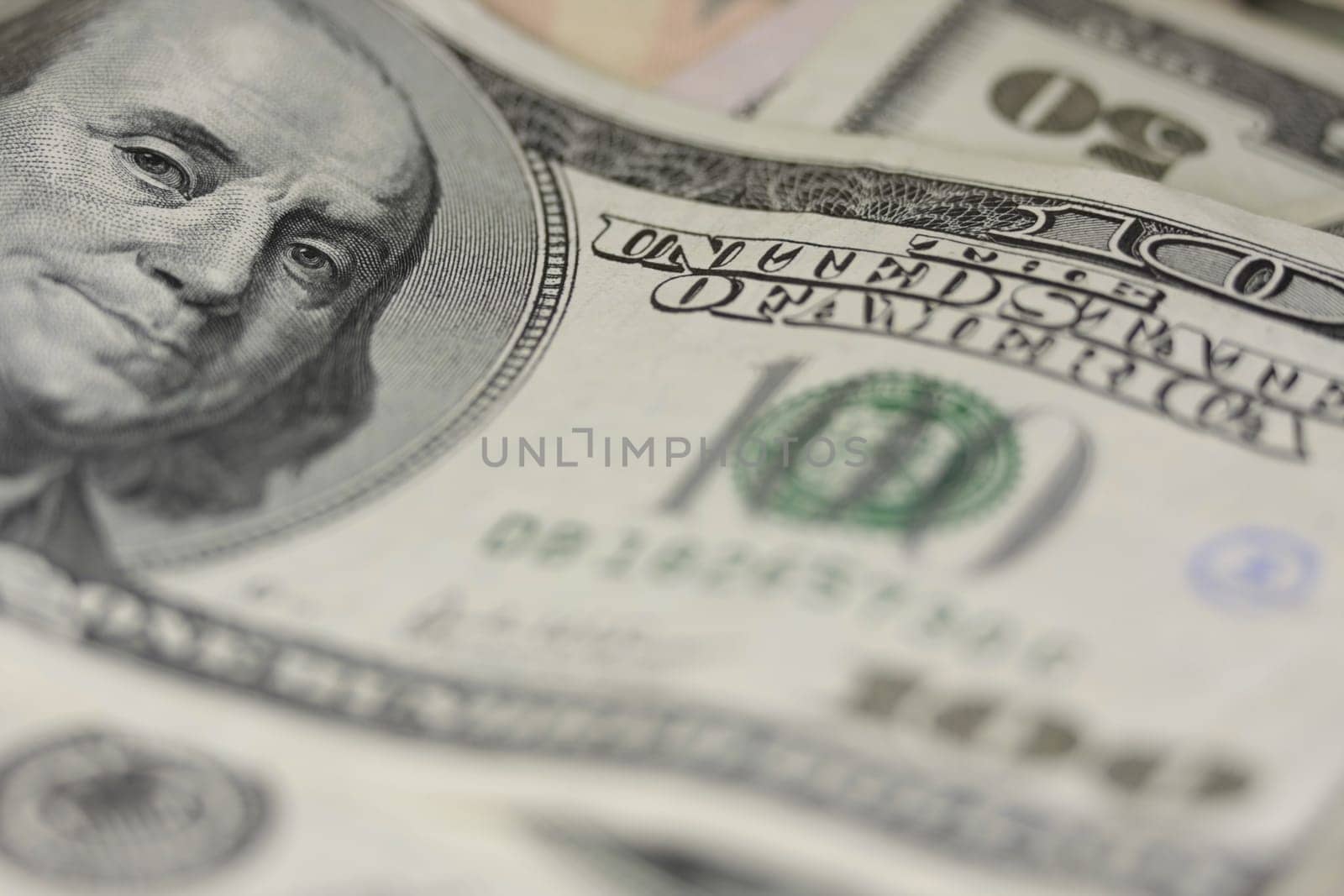 One hundred dollars banknote. 3D rendering