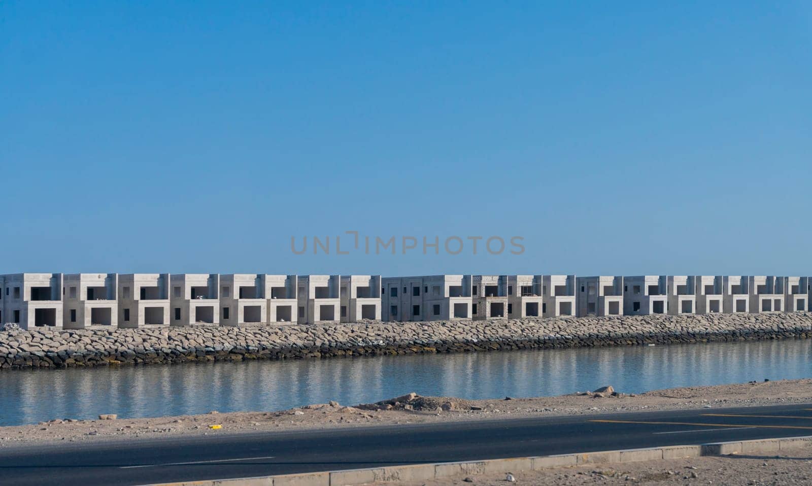 Dubai, UAE - Oct 14, 2018: House under construction in Dubai. Real estate development is an important sector of Dubai's economy.
