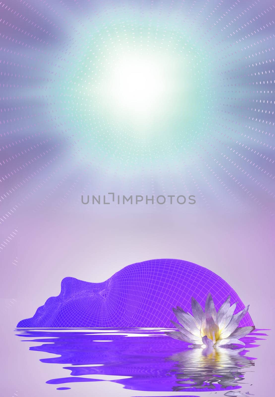Fantasy Face with Lotus Flower