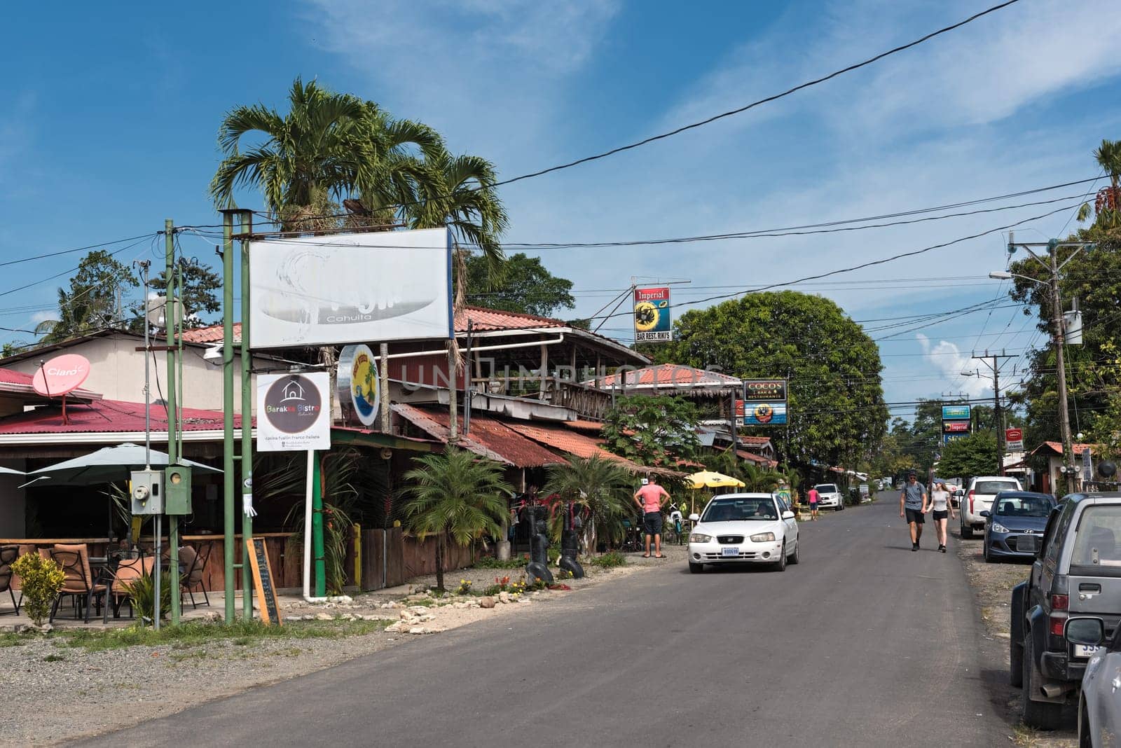 View of a street in Puerto Viejo de Talamanca, Costa Rica