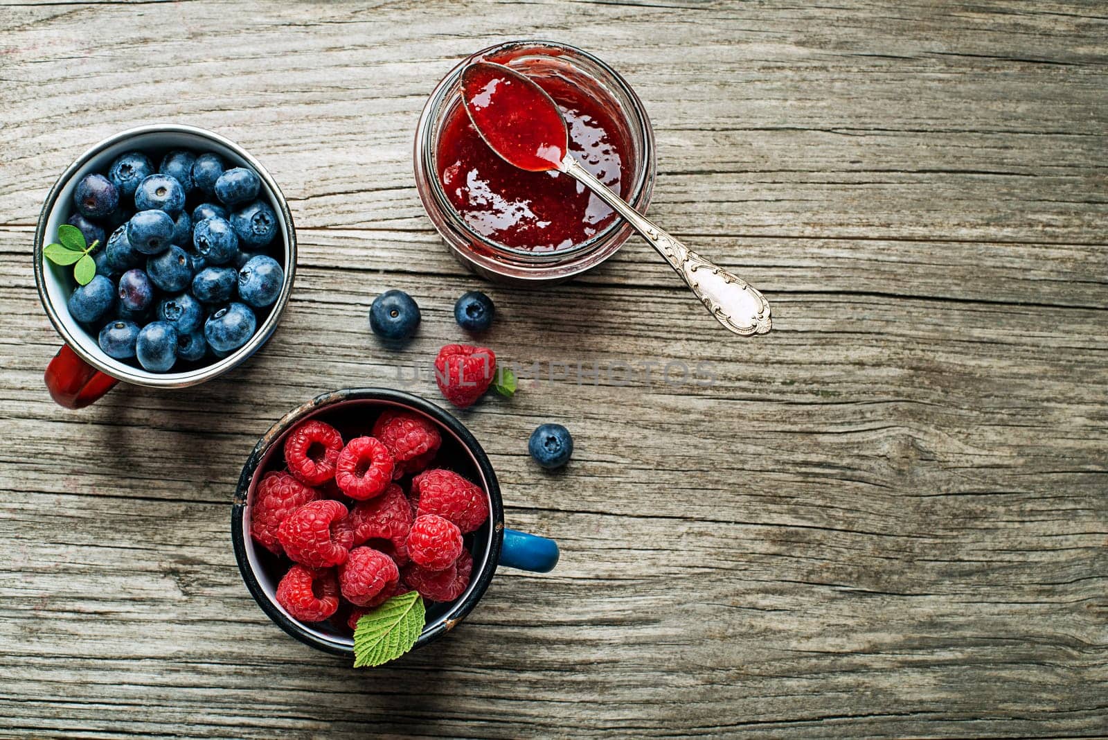 Homemade marmalade or jam from fresh mixed berries