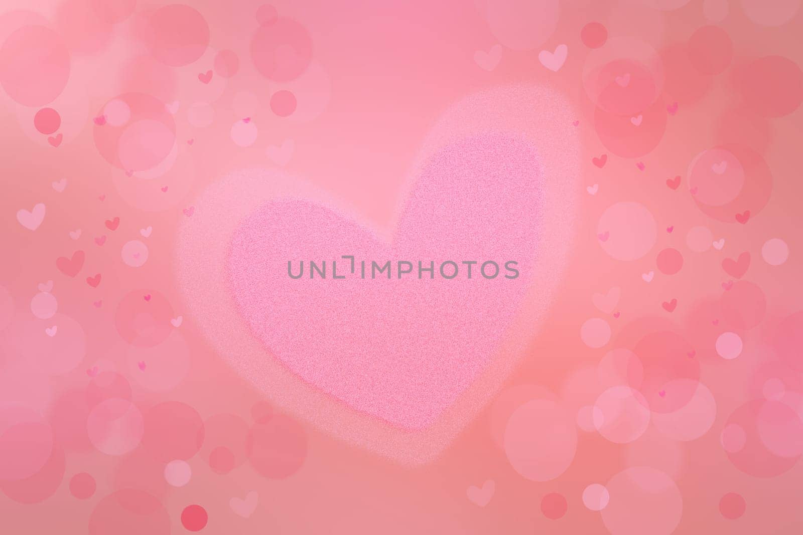 Abstract valentine background. Abtract festive blur pink bright pastel background with a large pink heart for valentine or wedding. Romantic textured backdrop with space for your design. Card concept.