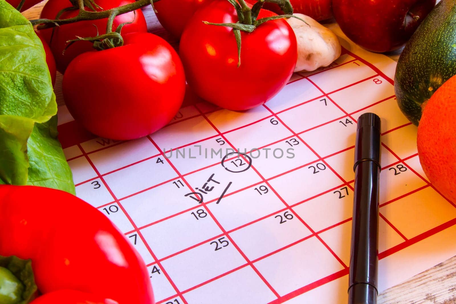 Start diet today eating healthy food.