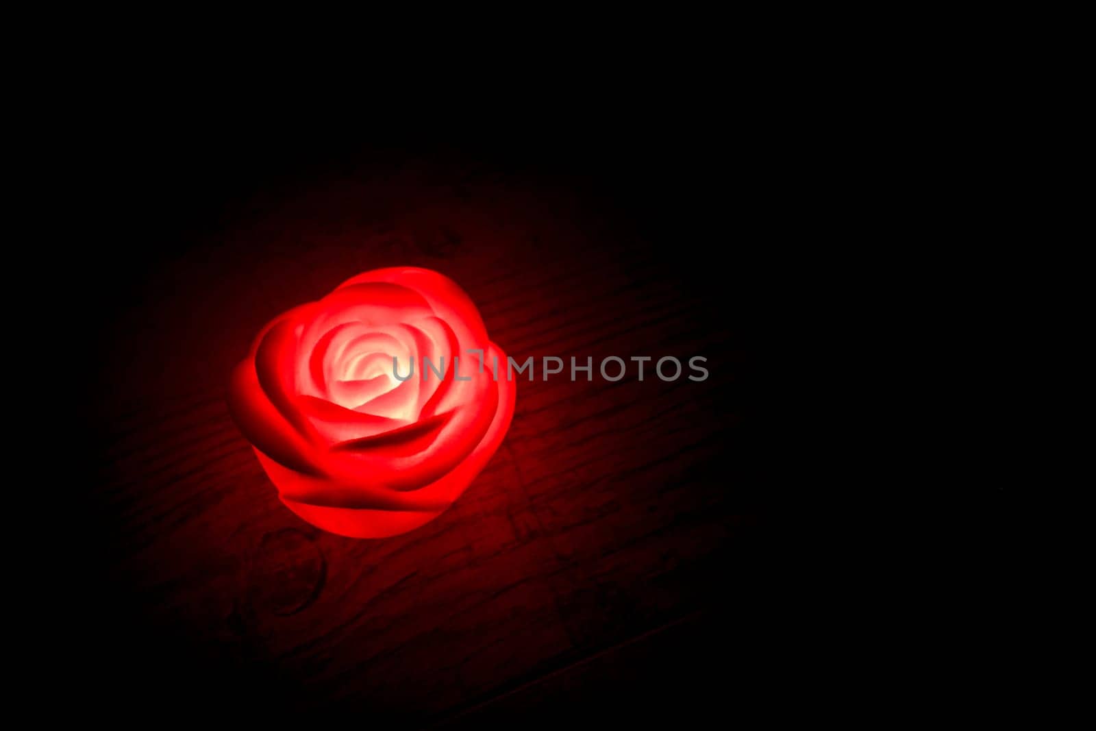 Valentine Card - Red Rose In Romantic Background