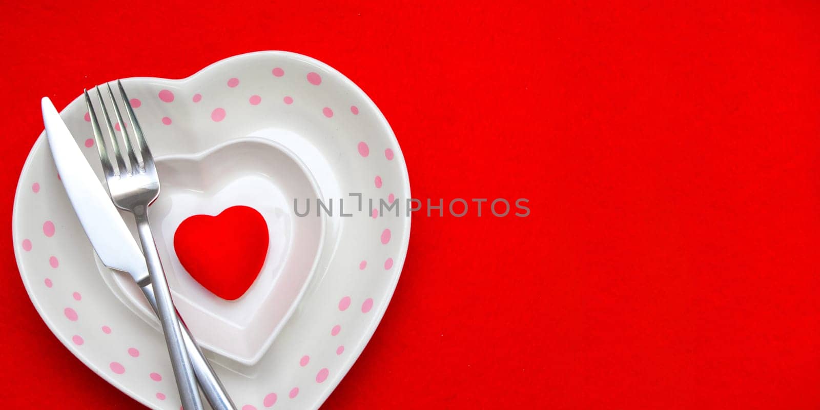 Valentine's Day festive romantic table setting