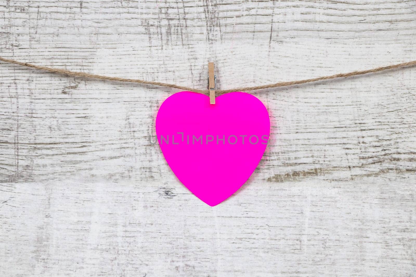 Colorful Heart Note Papers on wooden background