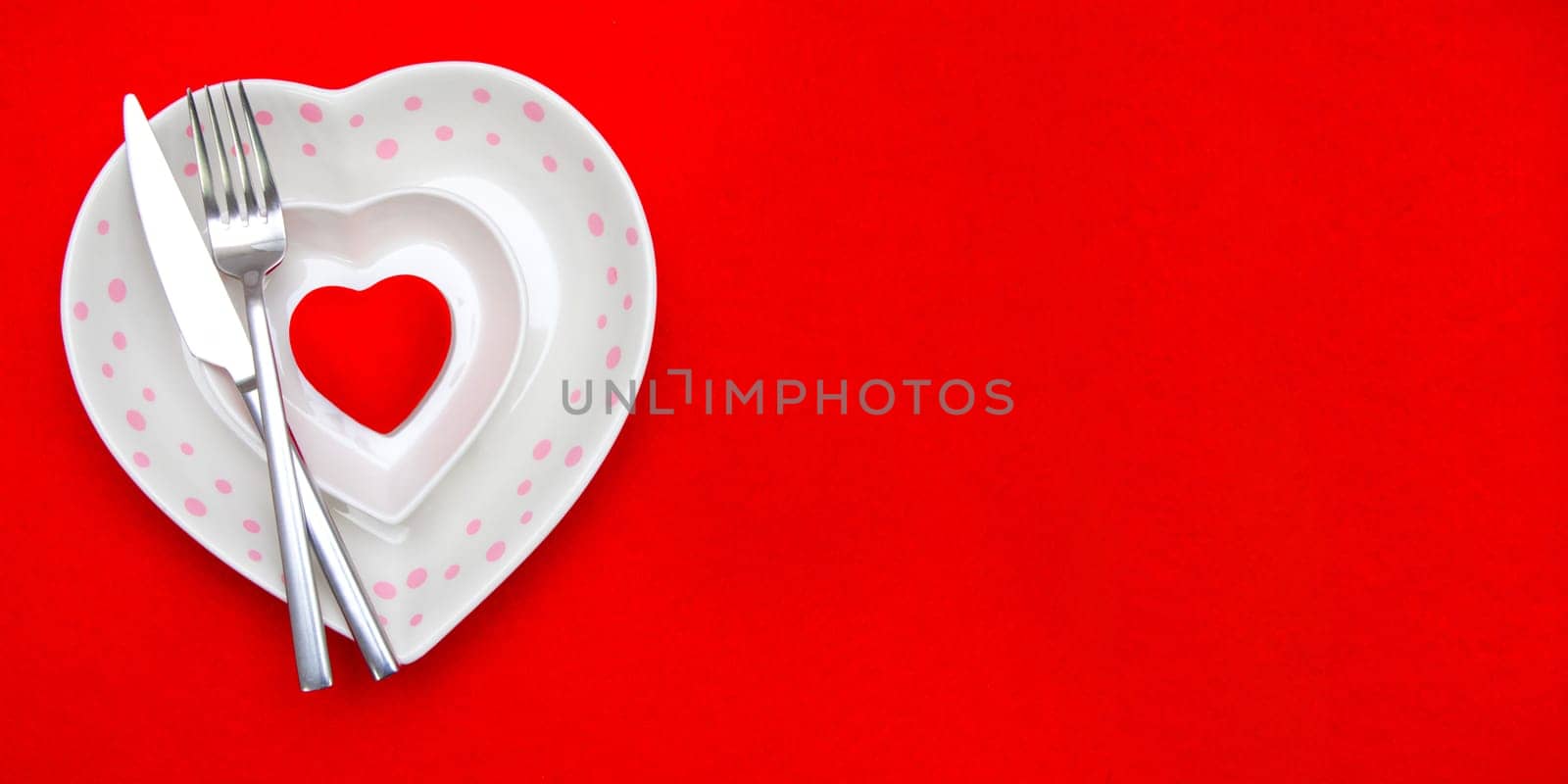 Valentine's Day festive romantic table setting