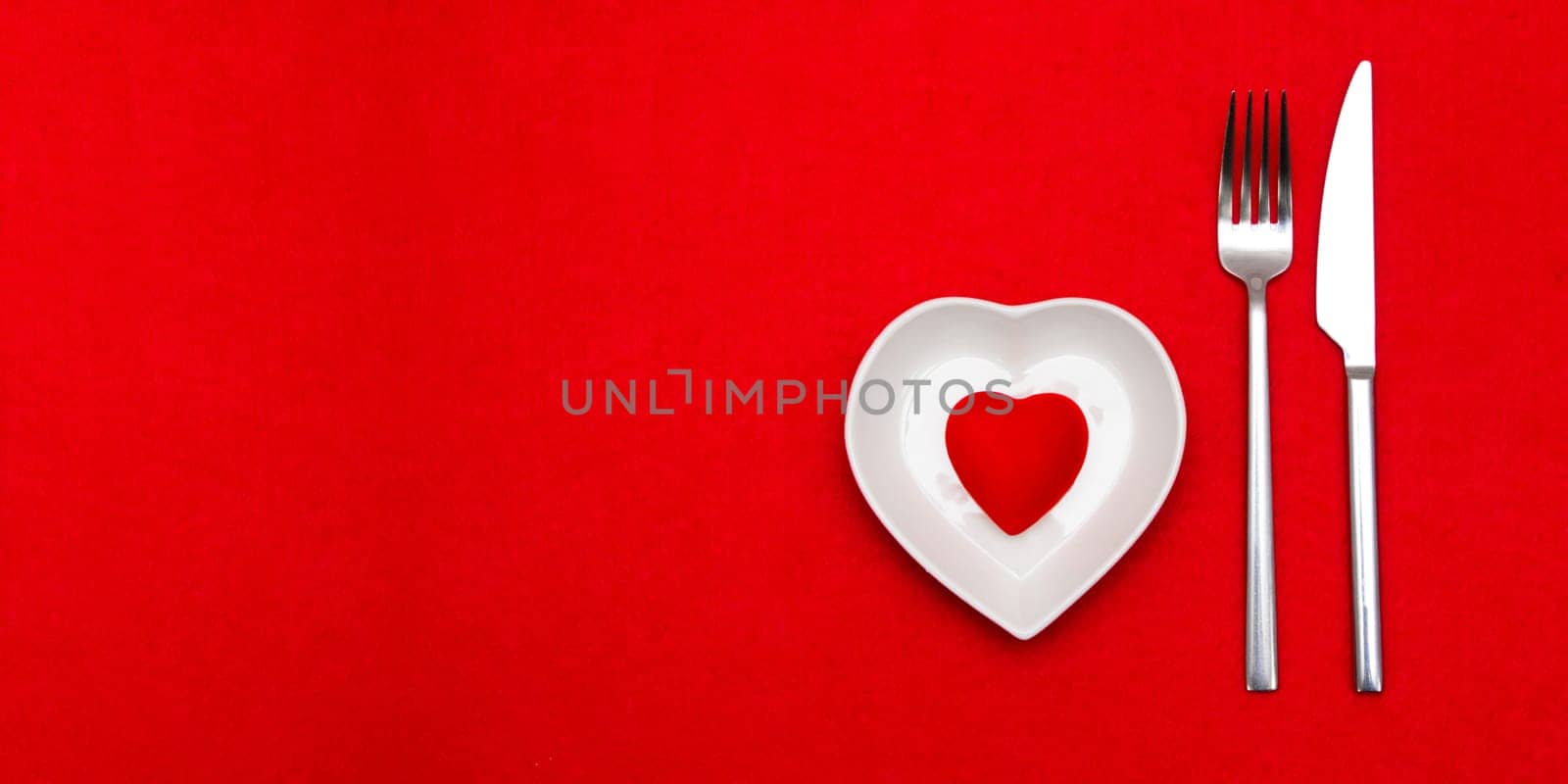 Valentine's Day festive romantic table setting