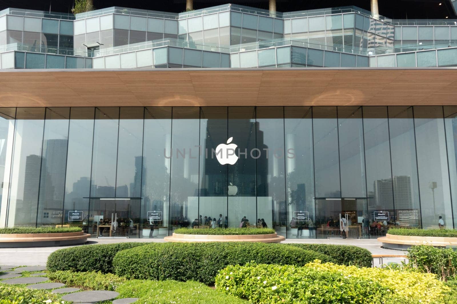 BANGKOK, THAILAND - 12 January 2019- View of an Apple store at the Icon Siam: a large shopping mall in Bangkok, Thailand
