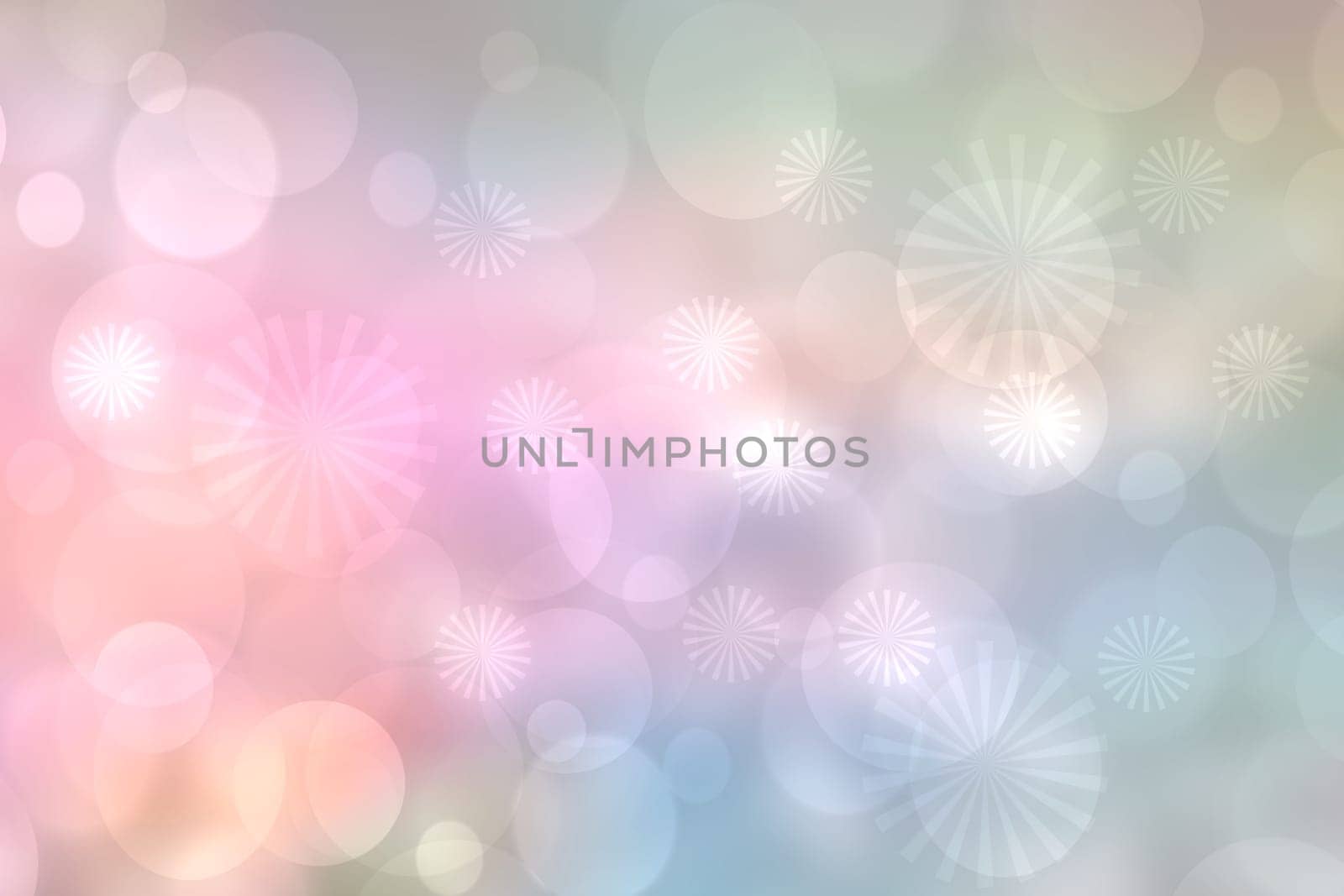 Festive backgrounds. A festive pastel abstract Happy New Year or Christmas texture background and with color blurred bokeh lights and stars. Space for design. Card concept or advertising.