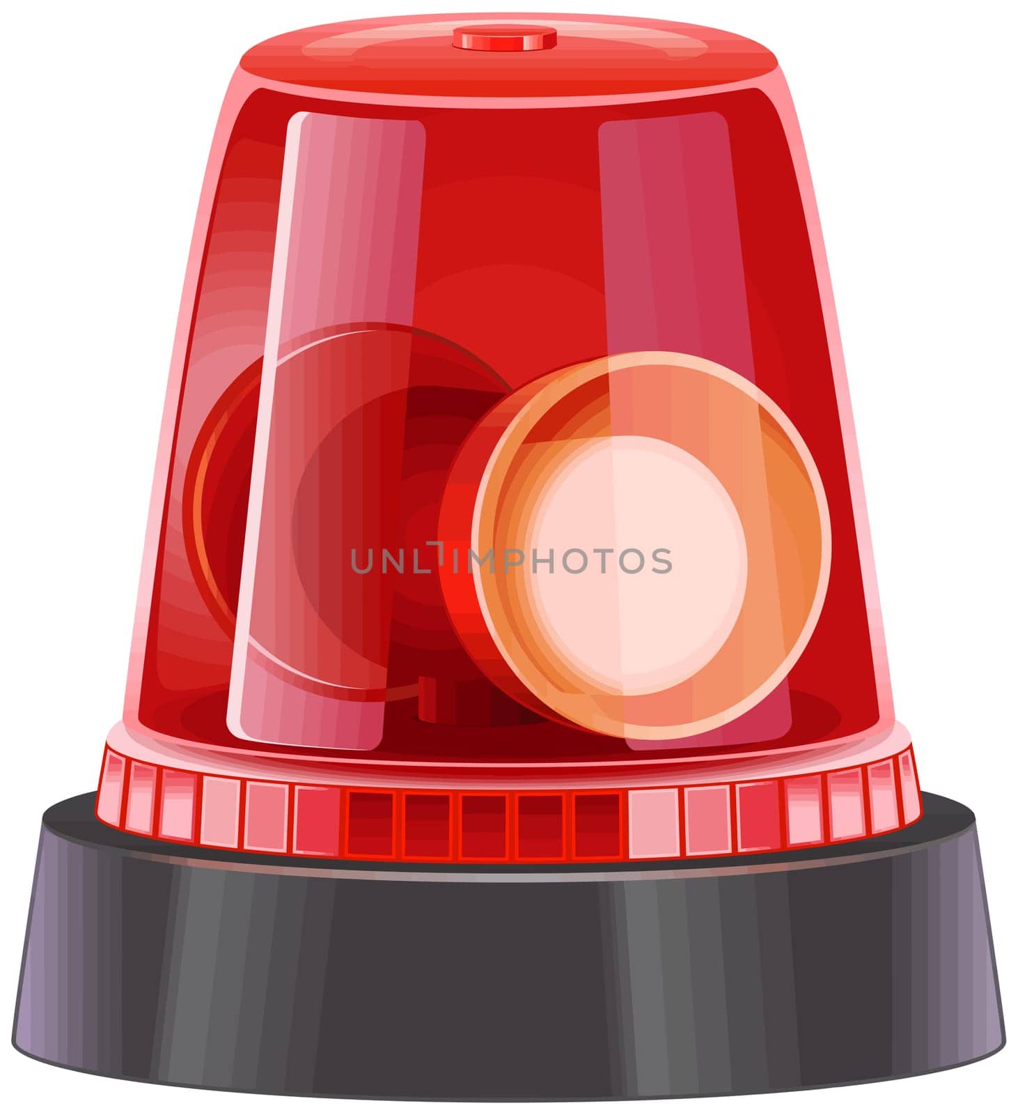 rotating beacon police ambulance red light illustration