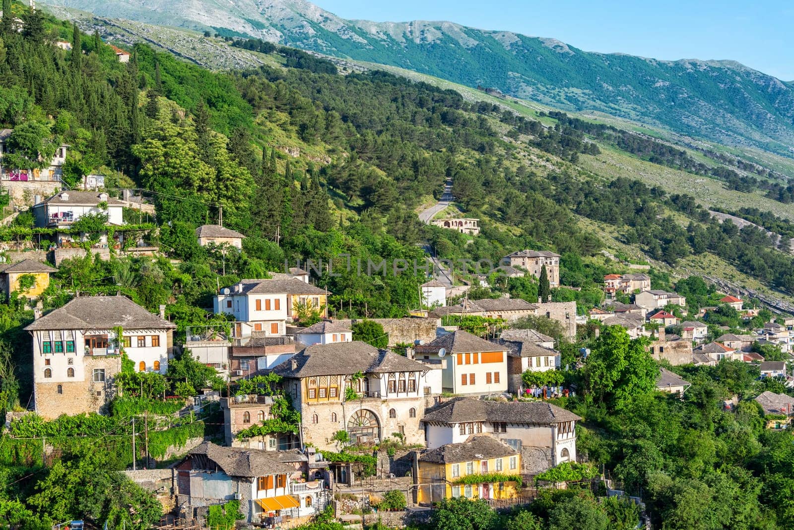 Beautiful historic Ottoman houses in Gjirokaster, Albania
