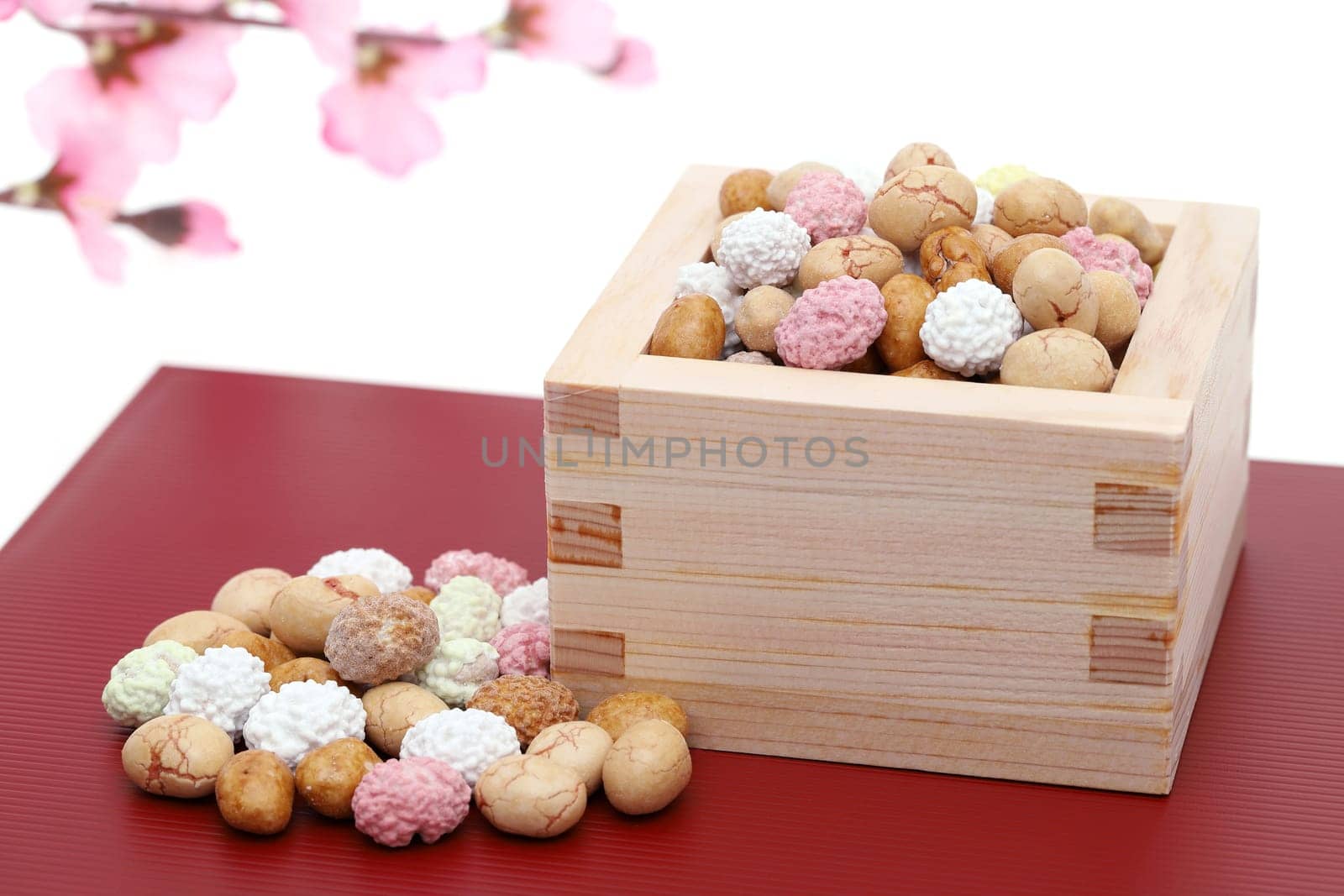 Japanese traditional event, soybean snacks are used on an annual event /Setsubun.