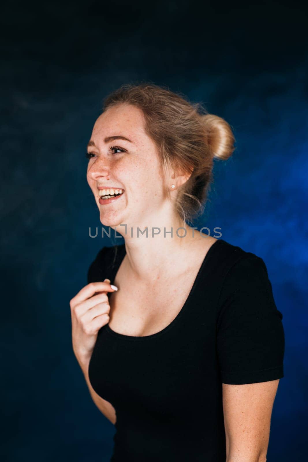 emotional young girl with a tail.
