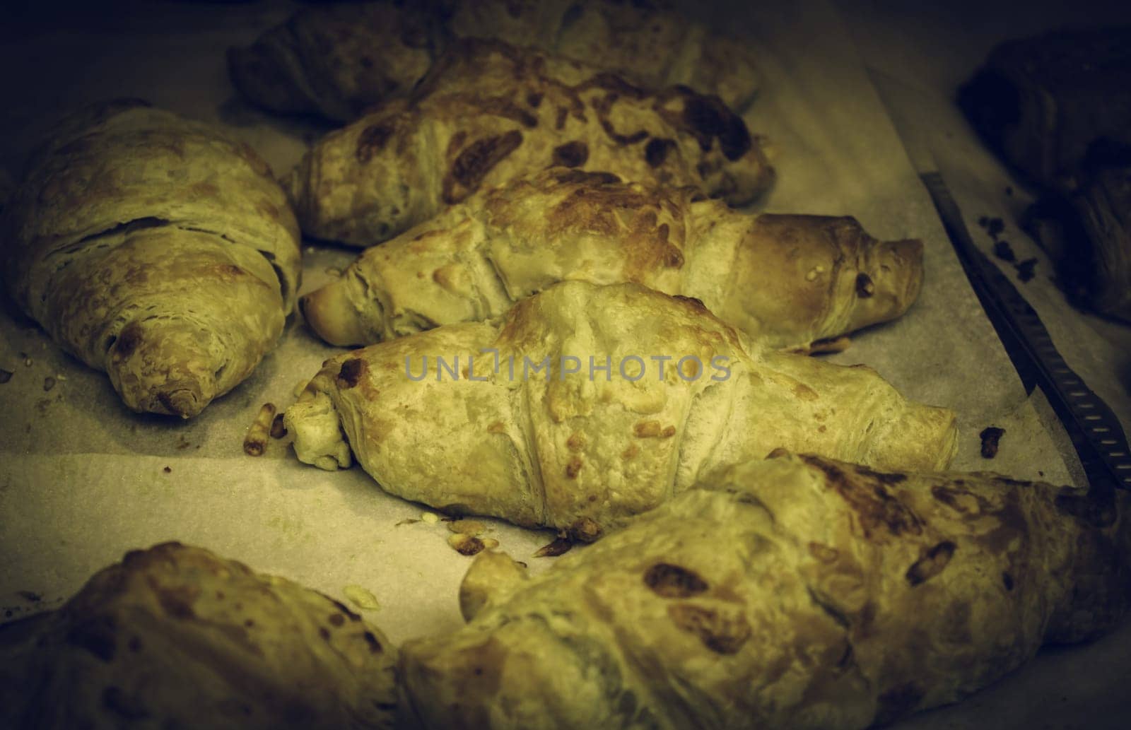 Buns filled with chocolate, detail of the shop, dessert