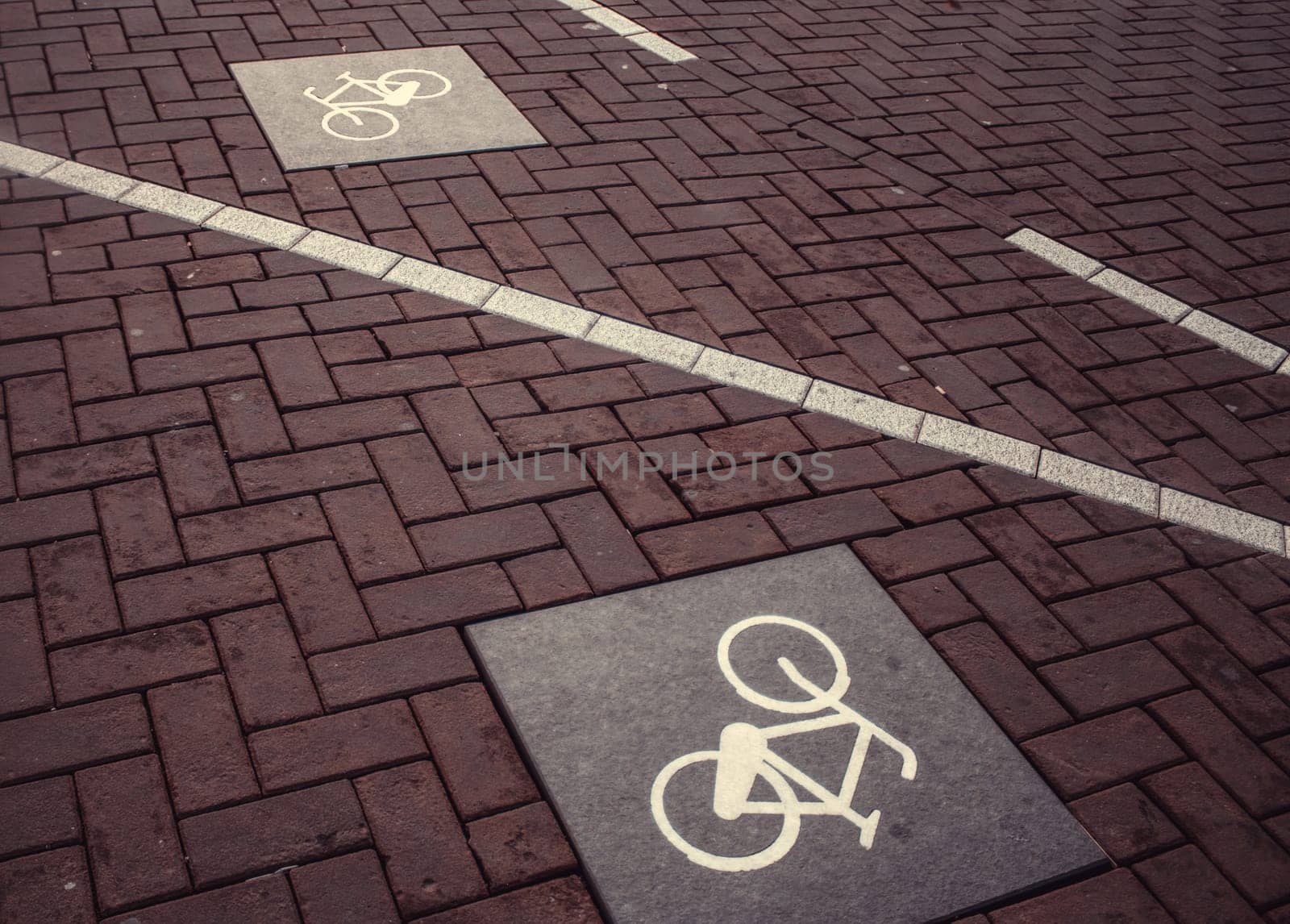 Bicycle parking in Amsterdam, transport detail for people, sport and health