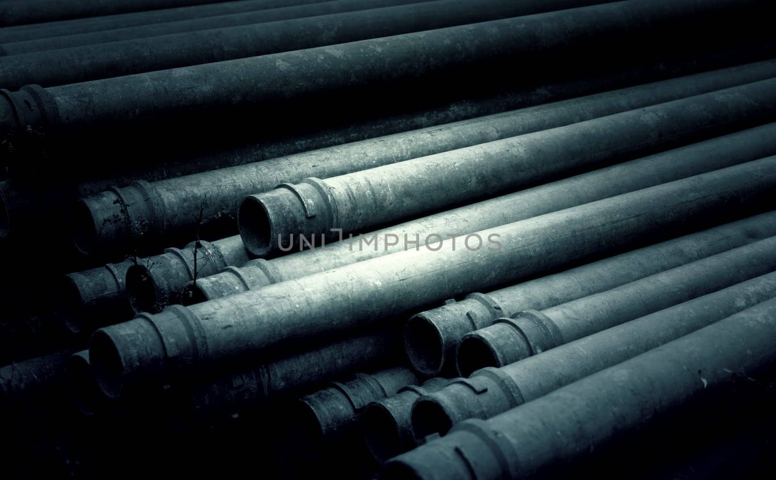 Metal pipes of manufacture, industry and business