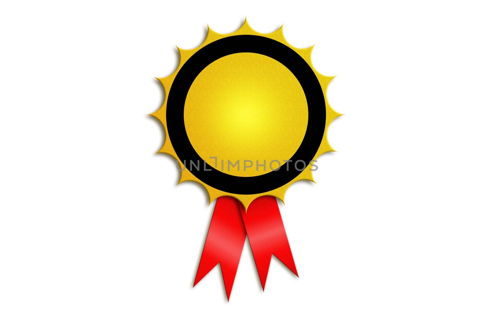 Blank award ribbon rosettes in color