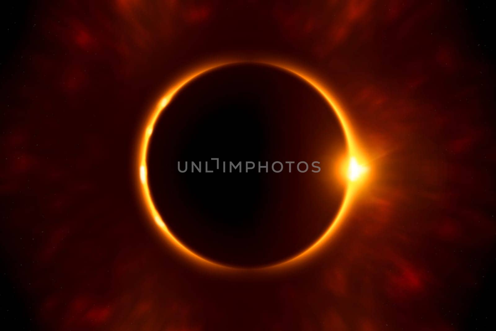 Solar eclipse with gamma burst