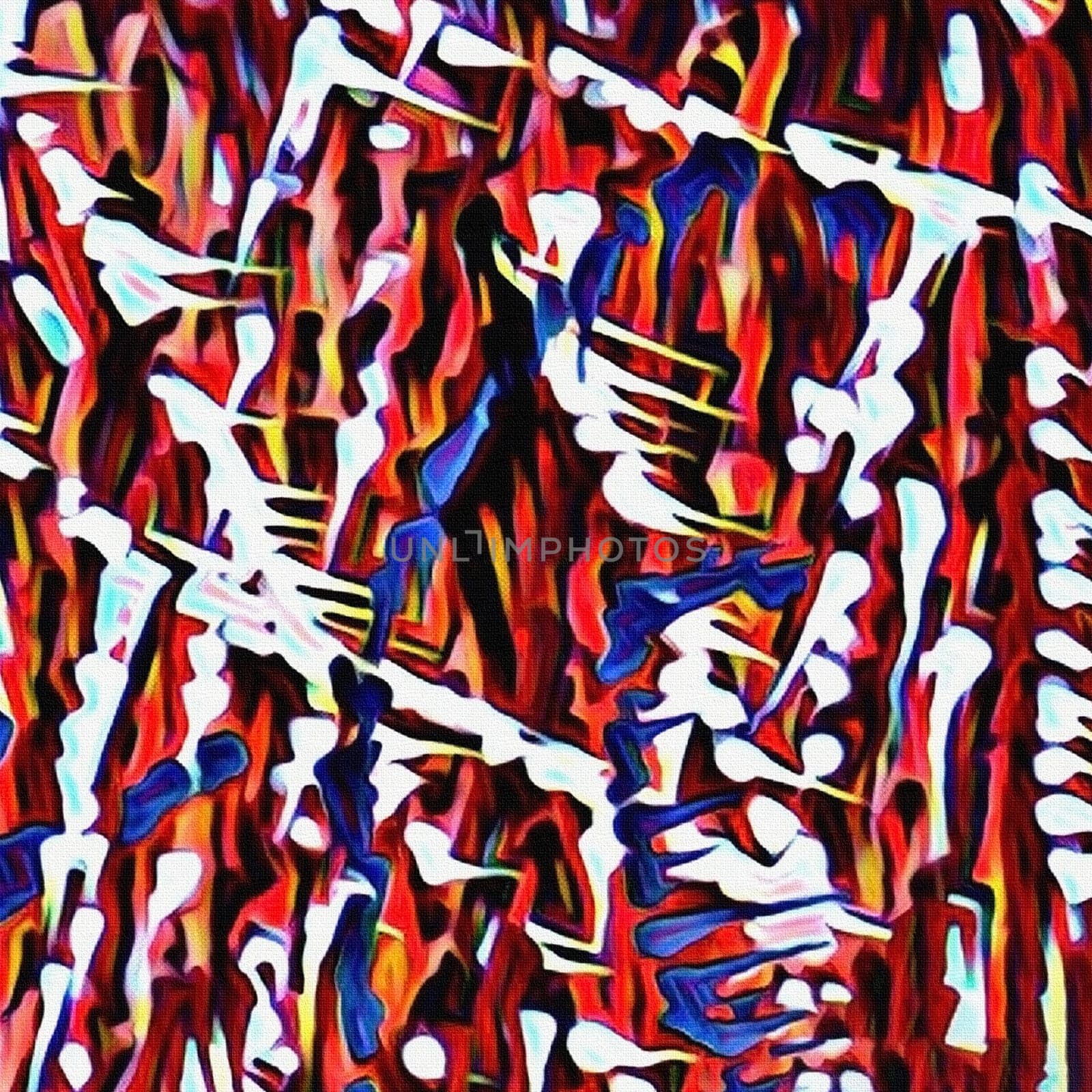 Abstract painting. Brush strokes.