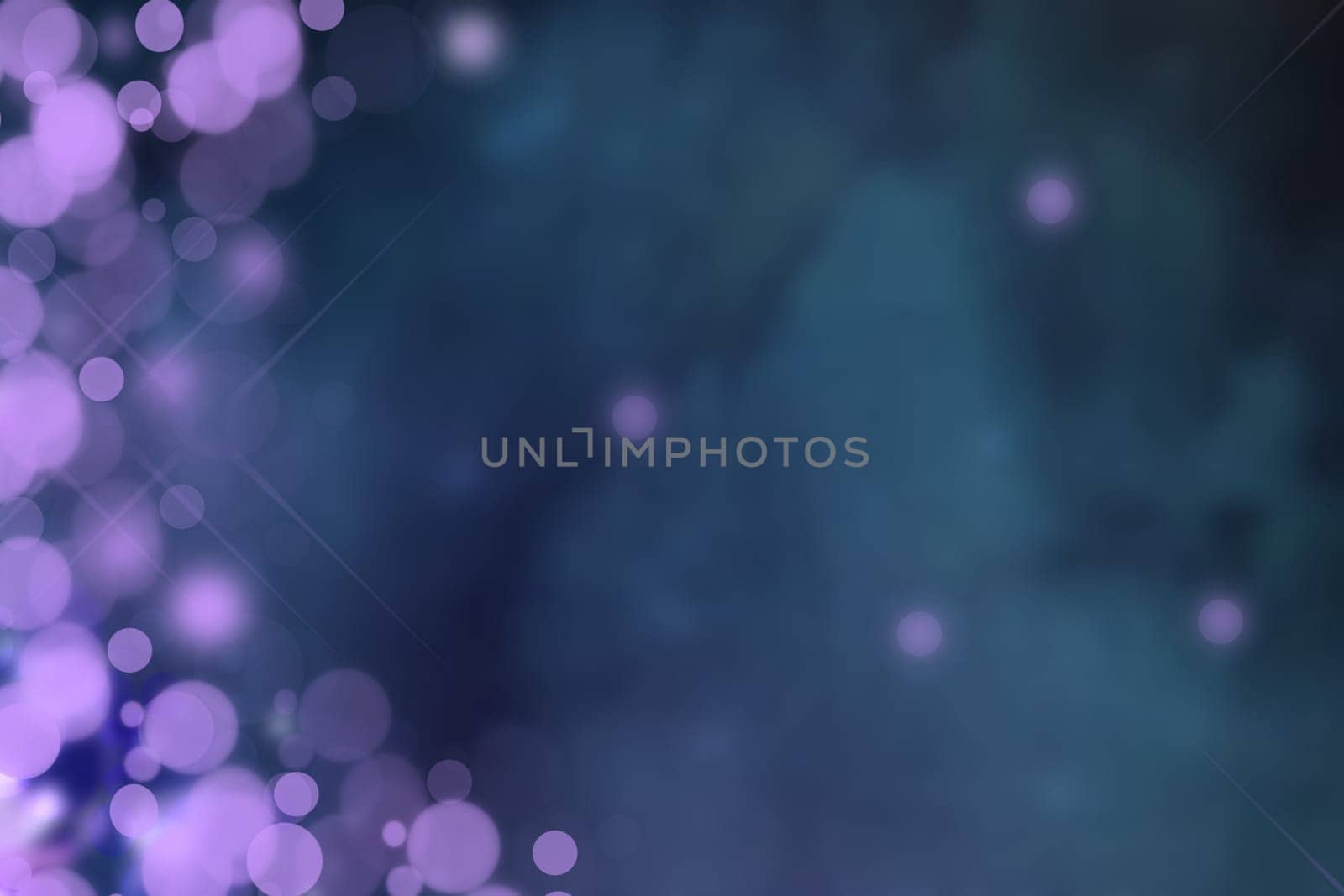 Dark blurred blue background texture. Gradient abstract backdrop with purple light bokeh. Space.