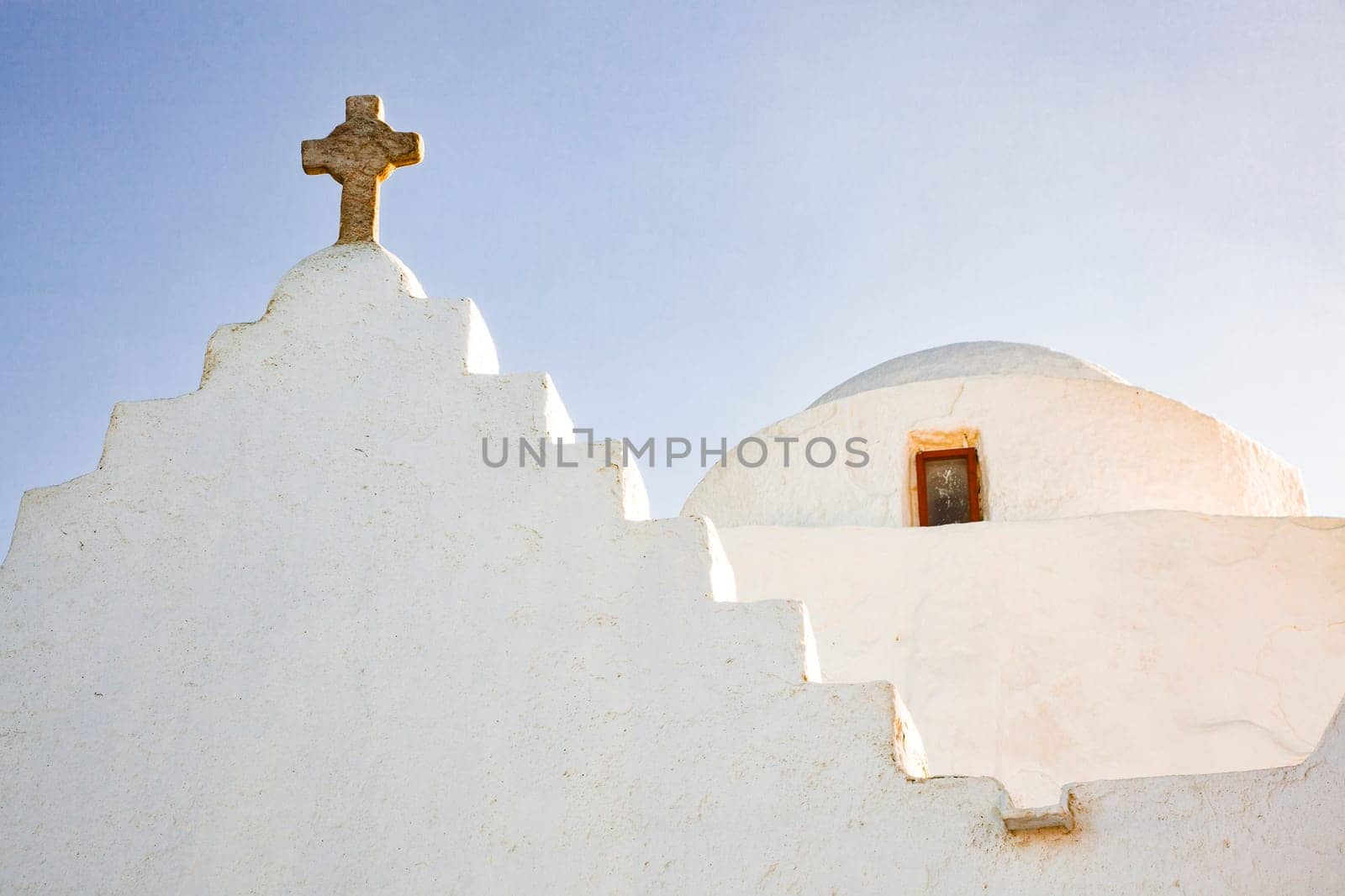 minimalist greek church detail