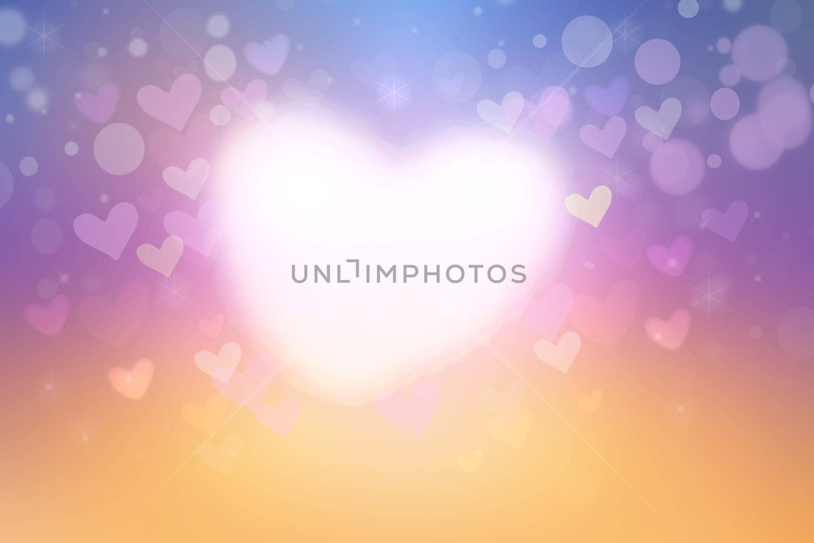 Abstract valentine background. Abtract festive blur pink bright pastel background with a large white heart for valentine or wedding. Romantic textured backdrop with space for your design. Card concept.
