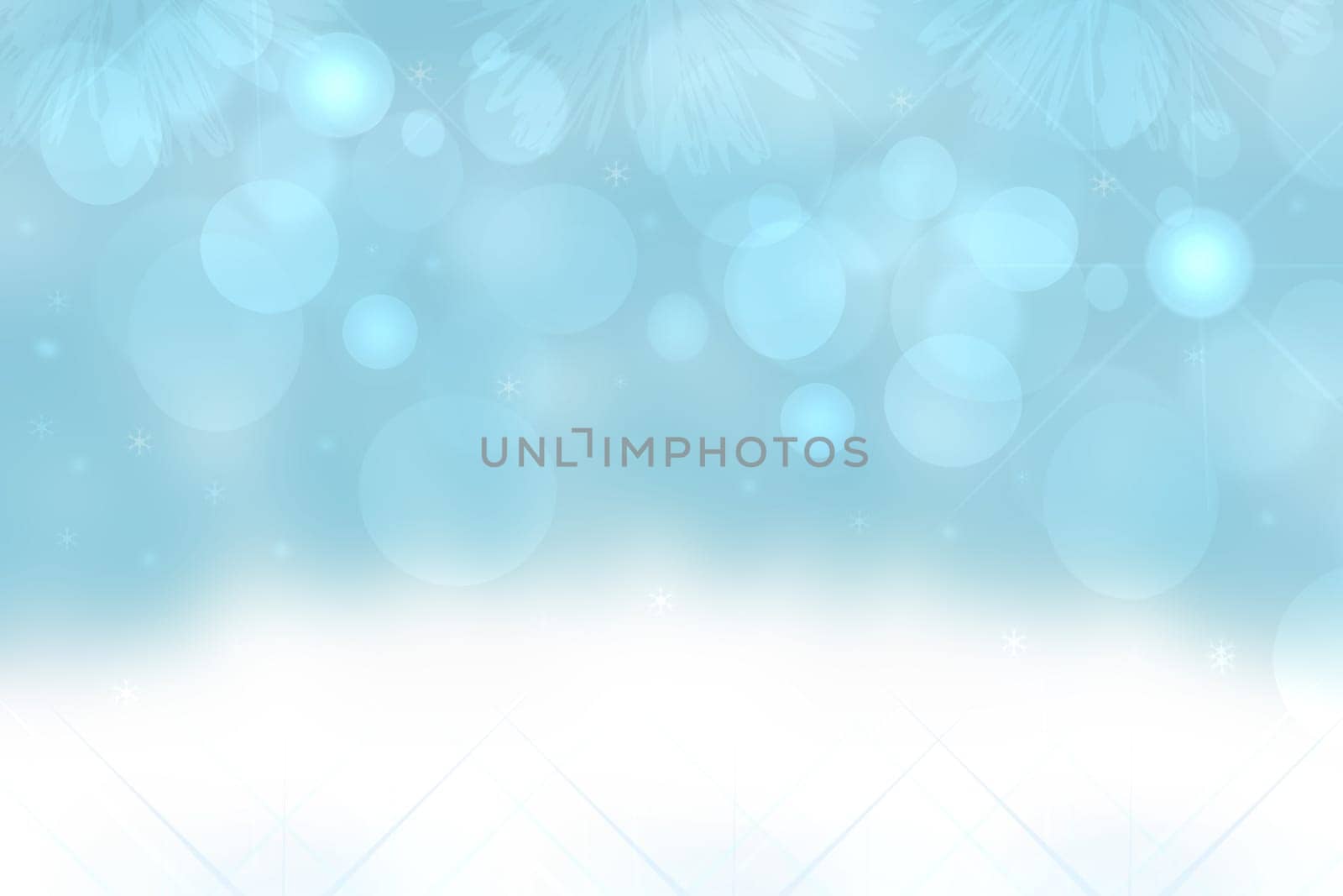 Abstract blue background. Abstract blurred festive light blue background for winter Christmas with bokeh defocused blue lights. Beautiful texture.