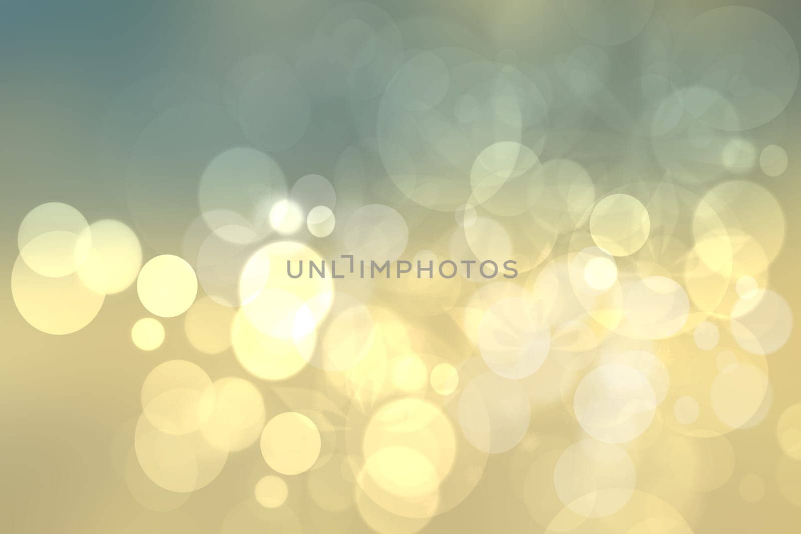 Abstract festive gold yellow bright bokeh background texture.