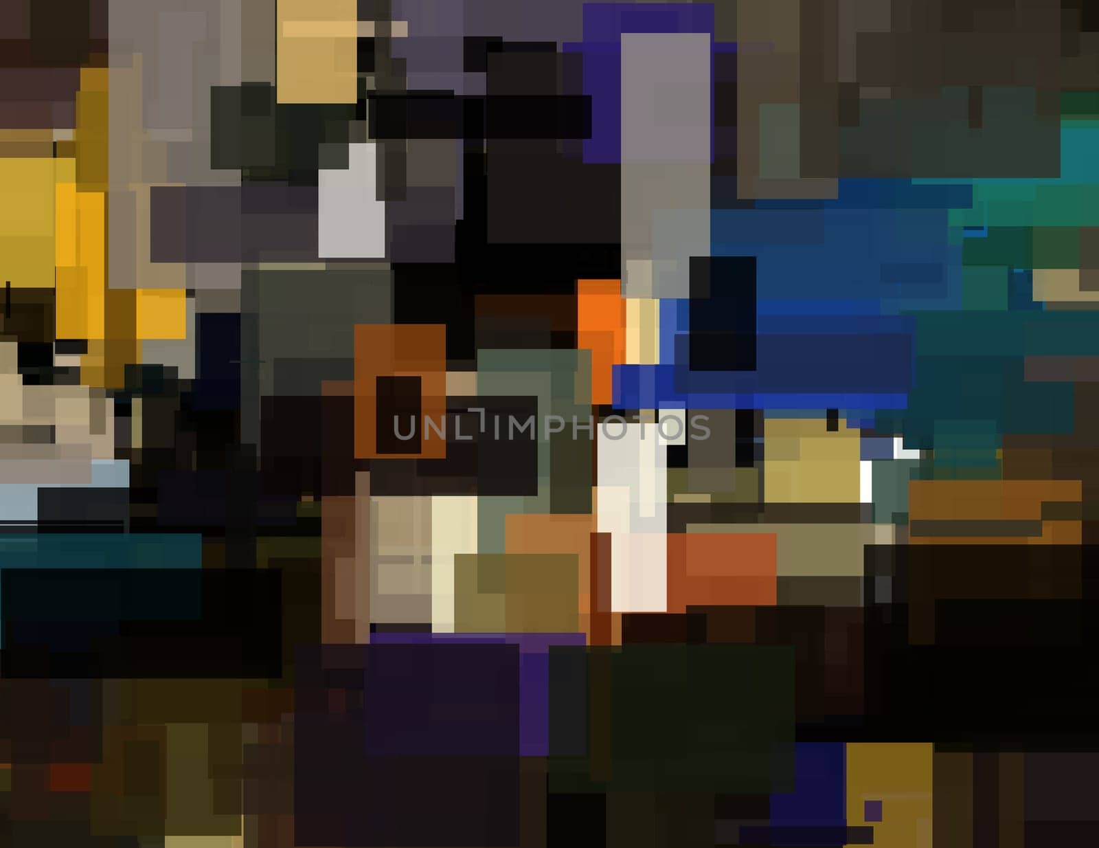 Colorful Geometric Abstract. 3D rendering