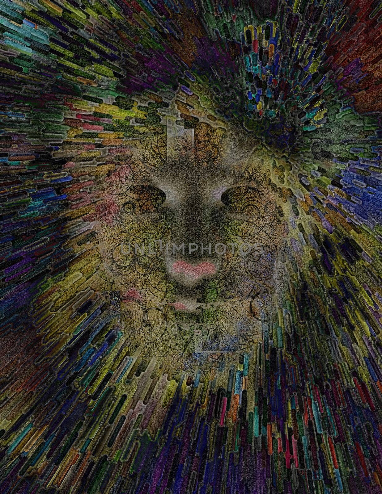 Mythical Face Abstract