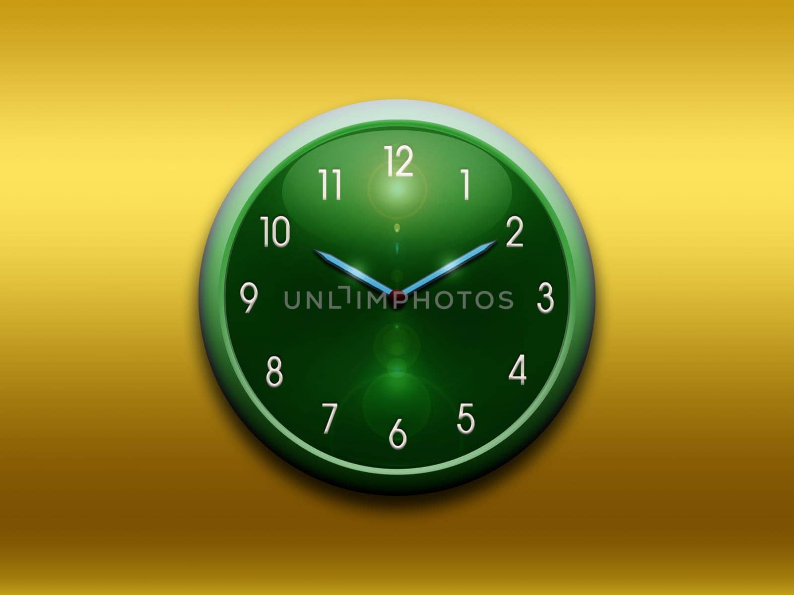 Modern shiny color wall clock