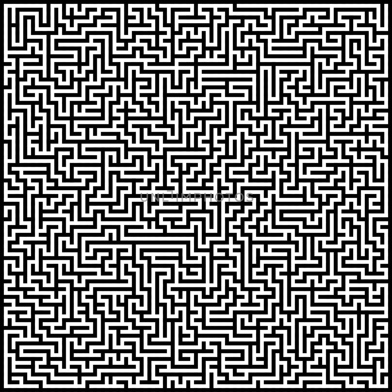 Black and white abstract artistic background maze