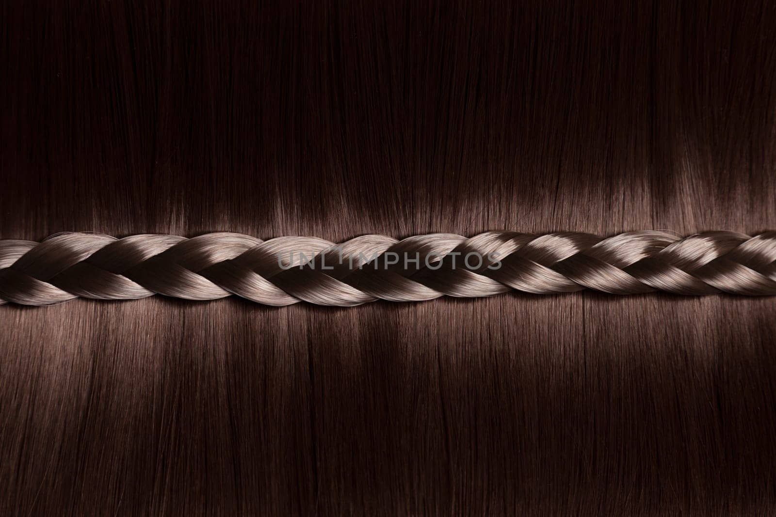 Closeup on luxurious straight glossy hair