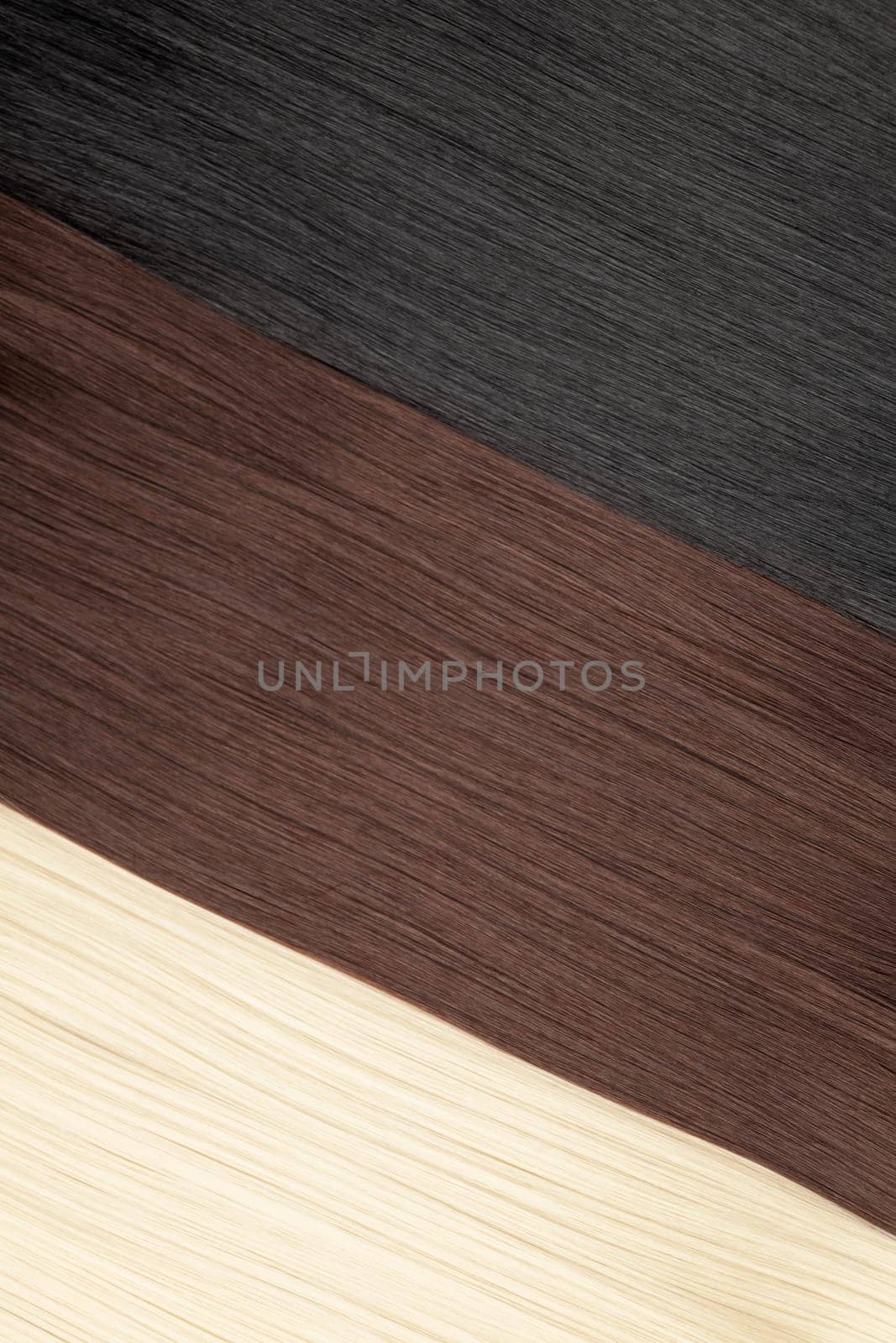 Closeup on luxurious straight glossy hair