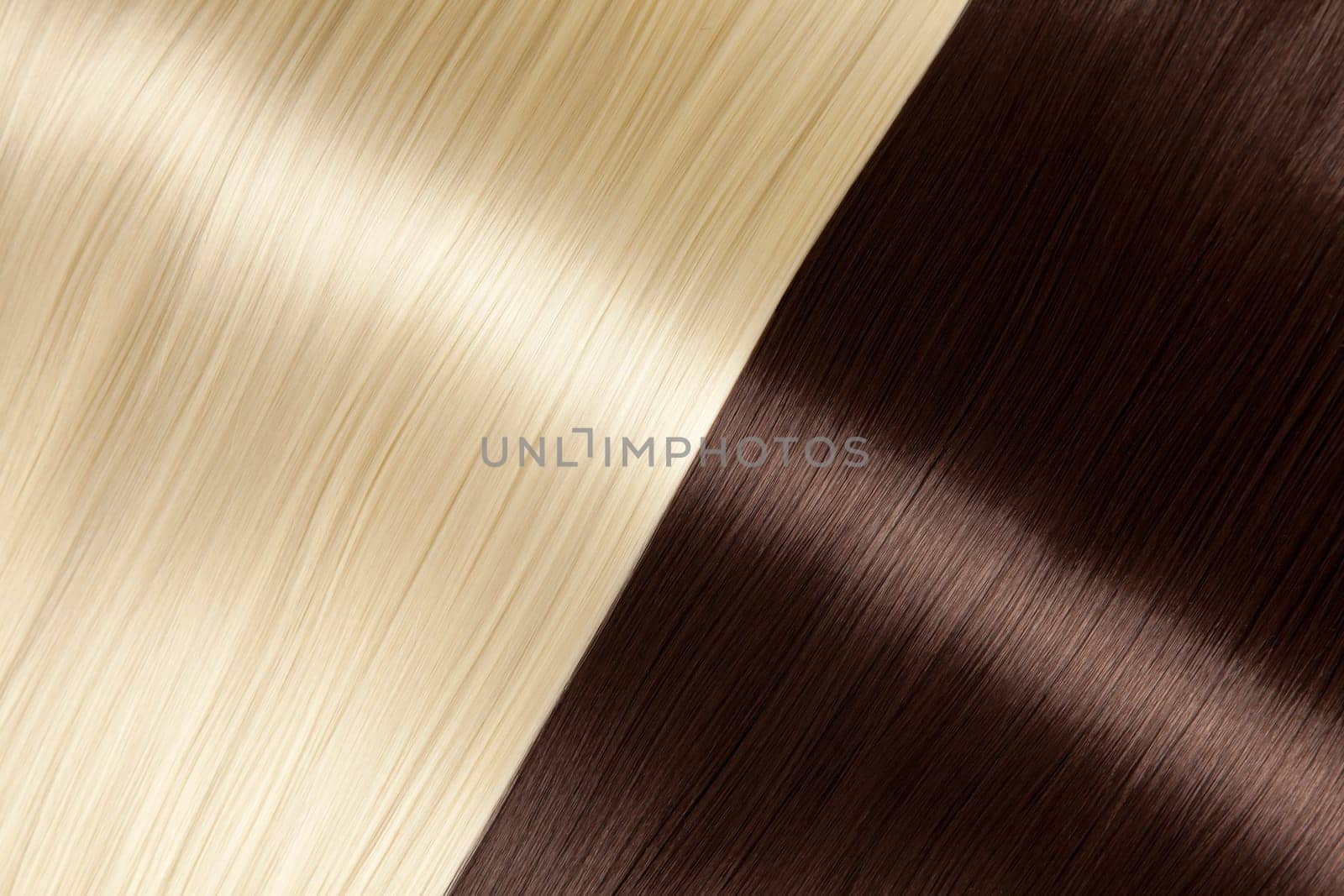 Closeup on luxurious straight glossy hair