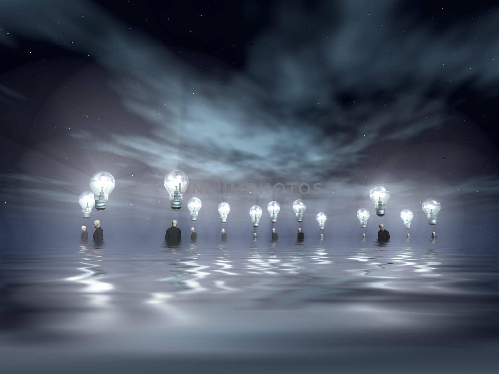 Flooding Men with Ideas. Team Work