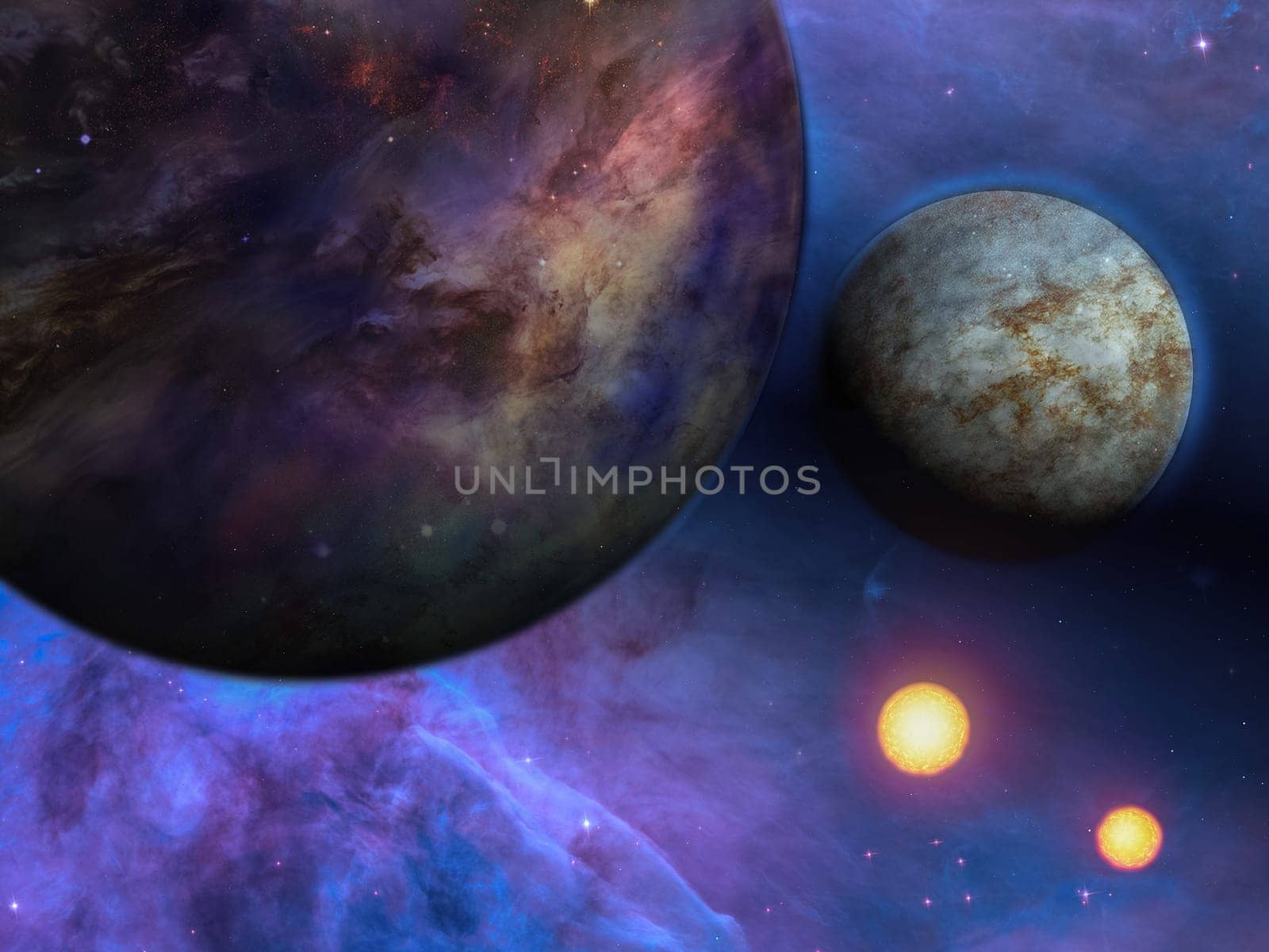 Planets and suns in deep space