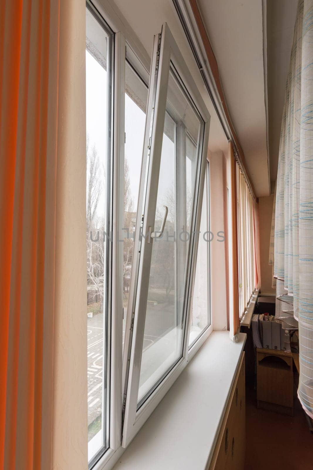 Open window in a public room
